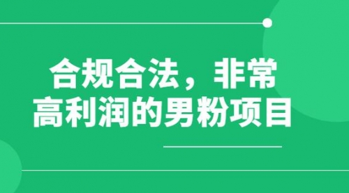 【副业项目8395期】男粉5.0，全新升级思路，一天多1500+缩略图